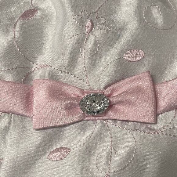 Jenny & Me White Dress With Pink Flowers   Sz6-9 m   EUC - Picture 3 of 5